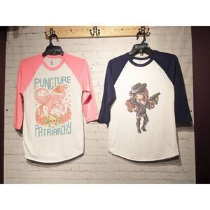 American Apparel baseball t-shirt bundle small